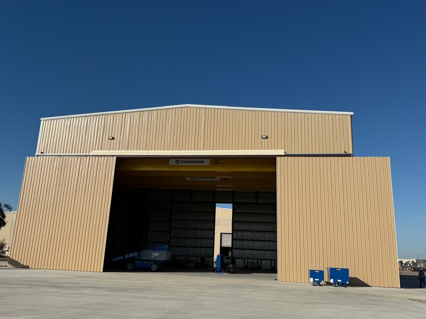 Metal building entrance